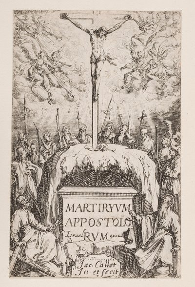 Frontispice; Nr 1 från apostlarnas martyrskap av Jacques Callot