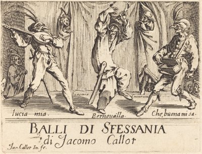 Frontispice för "Balli di Sfessania" av Jacques Callot