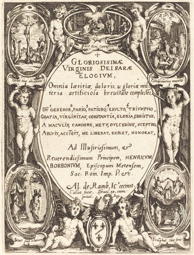 Frontispice för "Gloriosissimae" av Jacques Callot