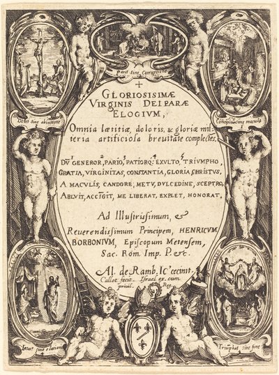 Frontispice för "Gloriosissimae" av Jacques Callot