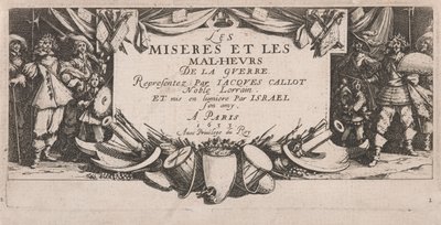 Frontispice för The Large Miseries of War av Jacques Callot