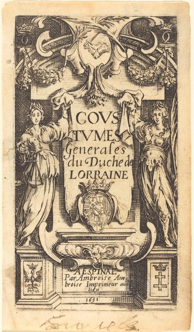 Frontispice för "The Customs of Lorraine" av Jacques Callot
