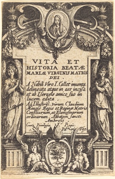 Frontispice för "The Life of the Virgin" av Jacques Callot