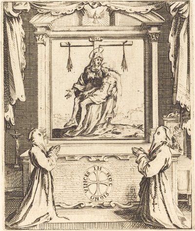Frontispice för The Order of the White Penitents i Nancy av Jacques Callot