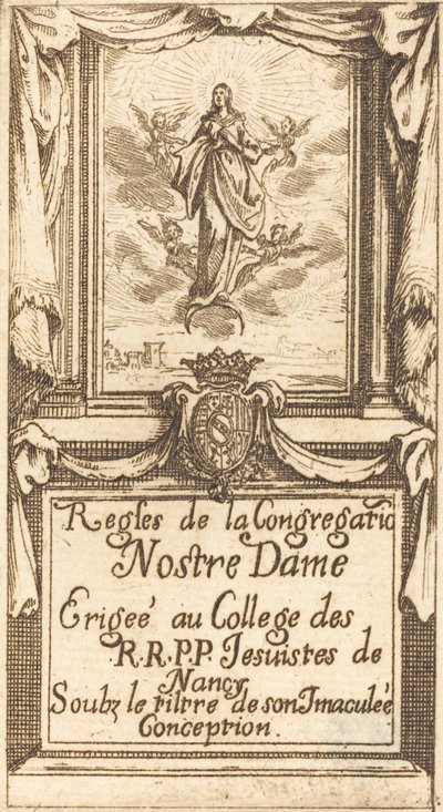 Frontispice för Reglerna för Our Lady Order av Jacques Callot