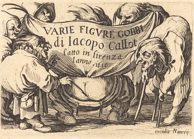 Frontispice för "Varie Figure Gobbi" ("Various Hunchback Figures") av Jacques Callot