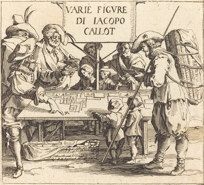 Frontispice för Varie Figure, ca. 1621. av Jacques Callot