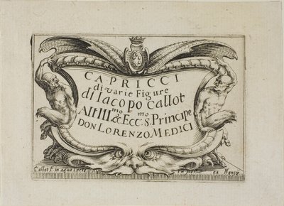 Frontispice, från Caprices av olika figurer (The Caprices) - The Nancy Set av Jacques Callot