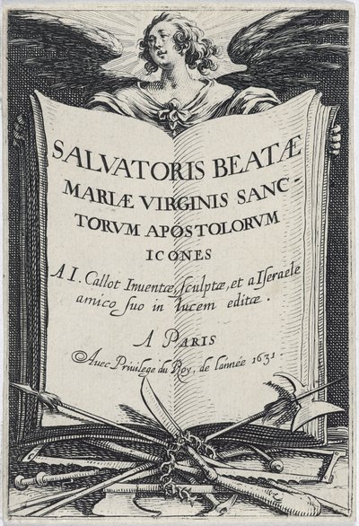 Frontispice från Les Grands Apôtres (De stora apostlarna), 1631 av Jacques Callot
