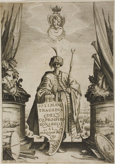 Frontispice, från Solimano av Jacques Callot
