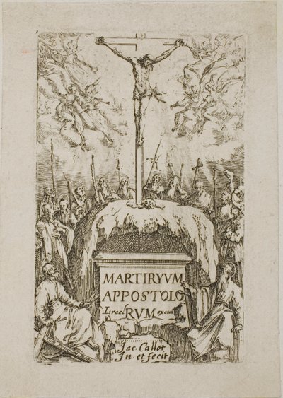 Frontispiece, från Apostlarnas martyrskap av Jacques Callot