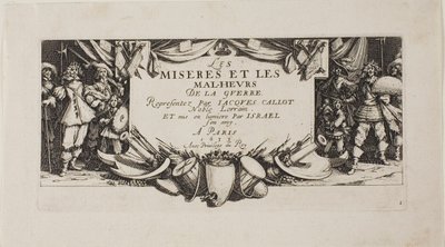 Frontispiece, från Krigets elände av Jacques Callot