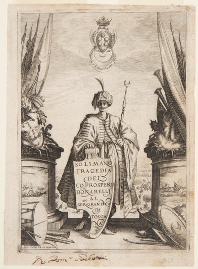 Frontispice av Soliman, andra staten av Jacques Callot