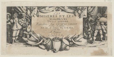 Frontispis, blad 1 i serien ”Krigets fasor” av Jacques Callot