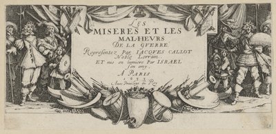 Frontispis, blad 1 i serien ”Krigets fasor” av Jacques Callot