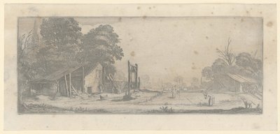 Trädgård med arbetare av Jacques Callot