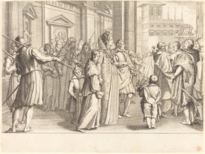 Storhertiginnan vid processionen av de unga flickorna av Jacques Callot
