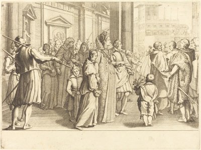 Storhertiginnan vid processionen av de unga flickorna av Jacques Callot