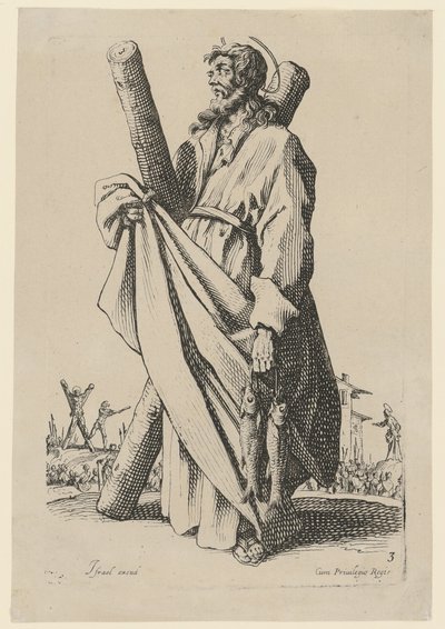 Den helige Andreas, blad 6 i serien ”Jesus, de tolv apostlarna och Maria” av Jacques Callot