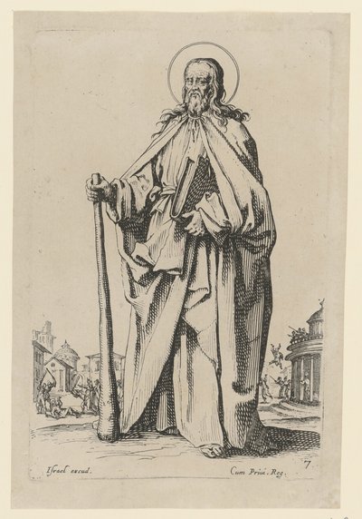 Den helige Jakob den yngre, blad 9 i serien ”Jesus, de tolv apostlarna och Maria” av Jacques Callot