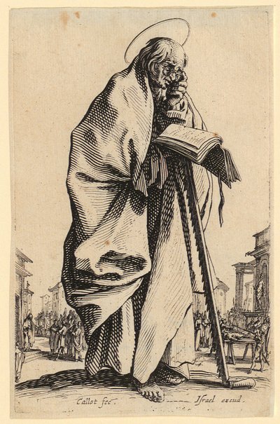 Sankt Simon, blad 14 ur serien ”Jesus, de tolv apostlarna och Maria” av Jacques Callot