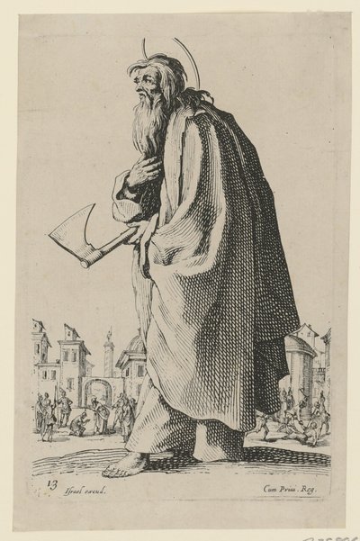Sankt Taddeus eller Sankt Judas, blad 16 ur serien ”Jesus, de tolv apostlarna och Maria” av Jacques Callot