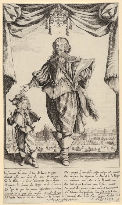 Marias besök hos Elisabet, blad 8 ur serien ”Passionens mysterium” av Jacques Callot