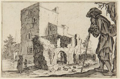 Herde och ruinerna av Jacques Callot