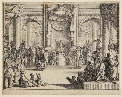 Jesusbarnet bland de skriftlärda av Jacques Callot