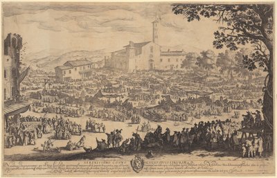 Marknad i Impruneta av Jacques Callot