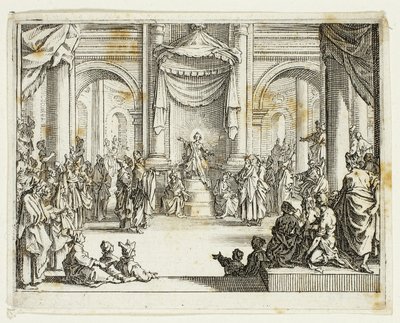 Jesus bland läkarna, från Nya testamentet av Jacques Callot