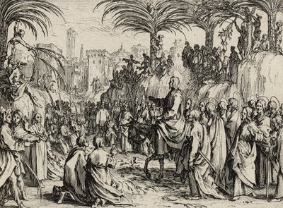 Jesus går in i Jerusalem, 1635 av Jacques Callot