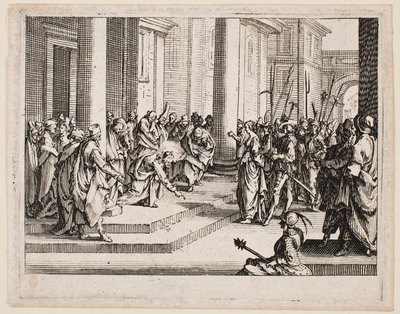 Jesus och äktenskapsbryterskan, ur serien ”Nya testamentet” av Jacques Callot