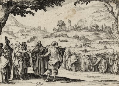 Jesus och fariséerna, 1635 av Jacques Callot