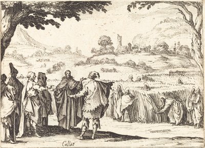 Jesus med fariséerna av Jacques Callot