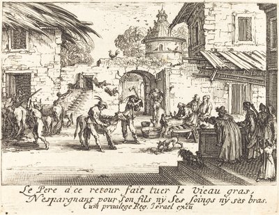 Att döda den feta kalven av Jacques Callot