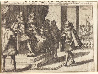 Kung och drottning i samråd om turkarna [recto] av Jacques Callot