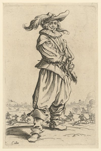 Krigaren med den stora fjäderhatten av Jacques Callot