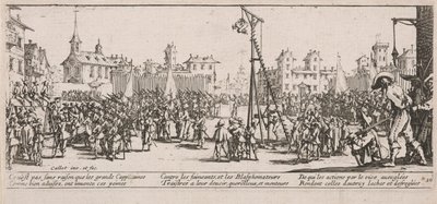 The Strapado, illustration från The Large Miseries of War av Jacques Callot