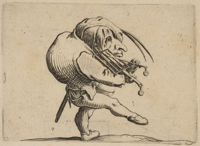 Man som skrapar en galler i skenet av en våld..., 1616-22. av Jacques Callot