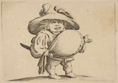 Man med en stor mage dekorerad med en knapprad Man med en stor mage dekorerad med..., 1616-22. av Jacques Callot