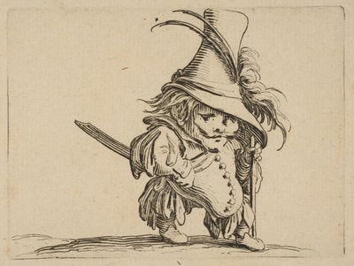 Mannen med en hängande mage och en..., 1616-22. av Jacques Callot