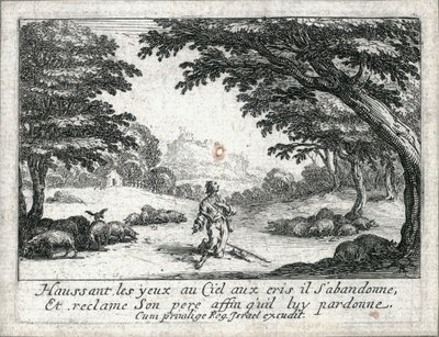Den förlorade sonens liv ... (gravyr) av Jacques Callot