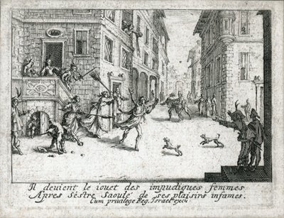 Den förlorade sonens liv ... (gravyr) av Jacques Callot