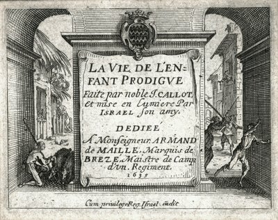 Den förlorade sonens liv ... (gravyr) av Jacques Callot