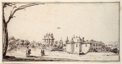 La Vieille et la Neuve Malgrange (penna & brunt bläck på papper) av Jacques Callot