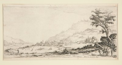 Hunting Birds, från Landscapes för Giovanni de Medici av Jacques Callot