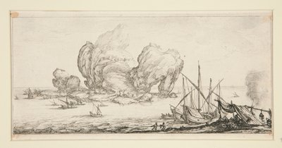 Le grand rocher (Den enorma klippan), från Landscapes for Giovanni de Medici av Jacques Callot