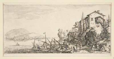 Le petit port (Den lilla hamnen), från Landscapes for Giovanni de Medici av Jacques Callot