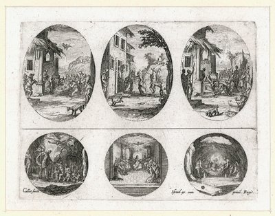 Passionens mirakel ... (gravyr) av Jacques Callot
